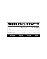 Nutritional label from MARCHON L Glutamine Supplement.