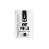 A 30g whey protein sample sachet from MARCHON, with branding and product information displayed on the front.